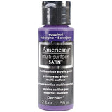 DecoArt Americana MultiSurface Satin Acrylic Paint, 2Ounce, Eggplant