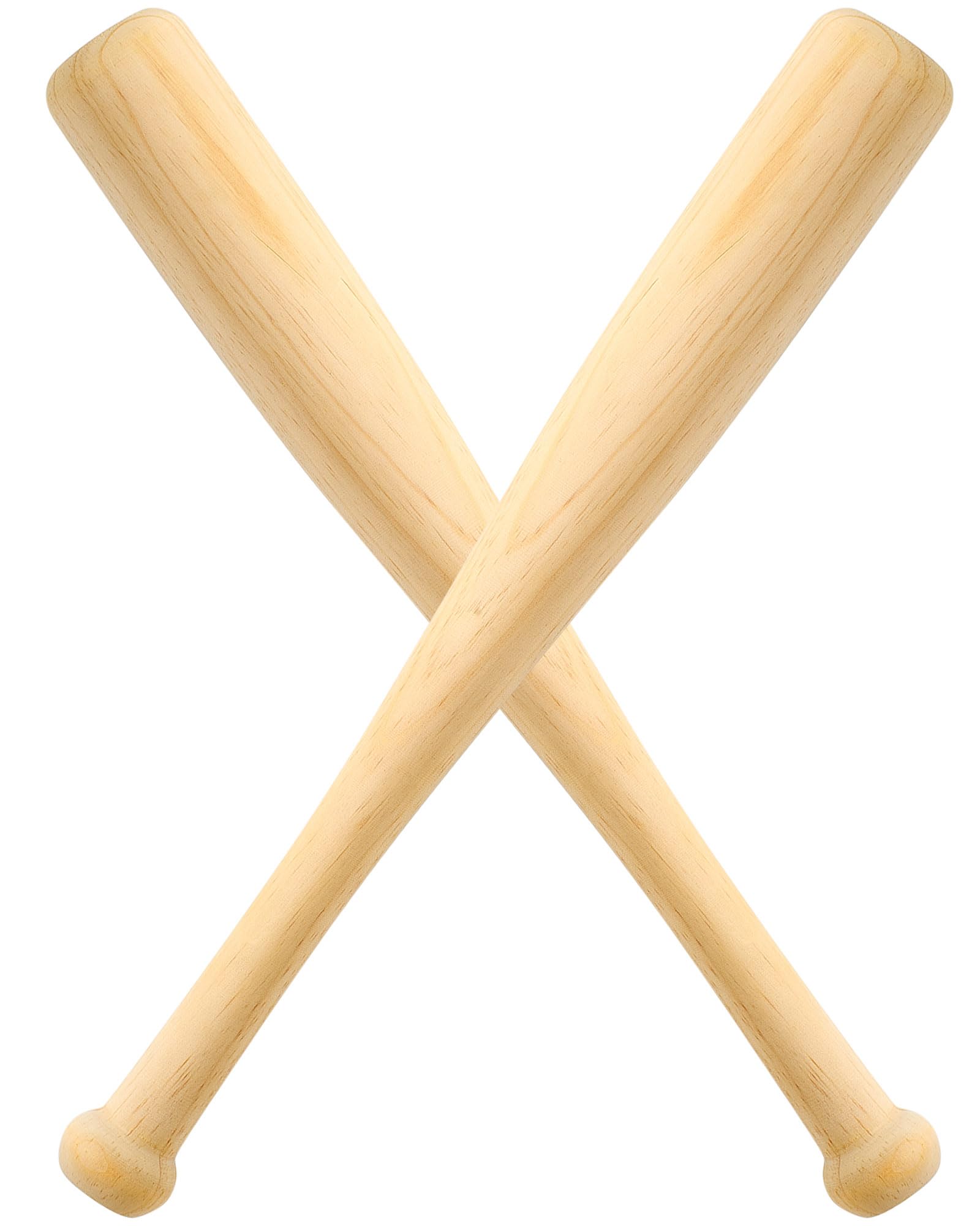 Wettarn 2 Pcs Mini Baseball Bats Miniature 17 Inch Wooden Bats Unfinished for Crafts for Painting DIY Craft Projects Ball Sports