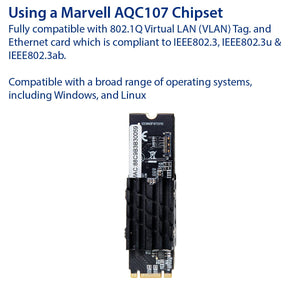 Io Crest 10 Gigabit M.2 M Key Ethernet Network Expansion Card