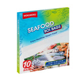 Seafood Boil Bags Small Size Boil Bag for Cooking Seafood, Fish, Crab, Shrimp, and Veggies - Cooking and Storage Bags (10, Small