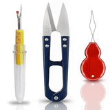 1Pcs Automatic Needle Threader Tool 1Pcs Seam Ripper 1Pcs Thread Cutter Automatic Thread Inserter Tool Hand Machine Sewing Threa
