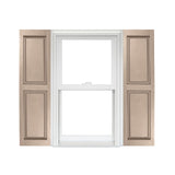 Homeside Raised Panel Vinyl Shutters (1 Pair)- 12 x 55 - Sandstone