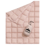 zzlamb Packable & Lightweight Camping Blanket, Soft Travel Duck Down Throw 650 Fill Power, Compact Warm Down Lap Blanket for Cou