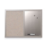 Mastervision Combo Bulletin Board 18X24Silver Dry Erase, Gray Fabric & Frame