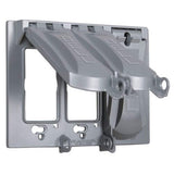 HubbellBell MX3050S Flip Weatherproof 125in1 Universal Metal Device Cover, 3Gang, Gray