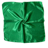 Quecy Women Plain Satin Scarf | Square Scarf For Women | Green 50 * 50Cm