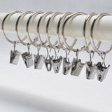 Enakshi 12 Piece Curtain Ring Hook with Clips with Eyelet for Window/Door/Bath 25mm, Drapery Rings Hanger|Home & Garden | Window