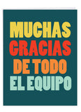 NobleWorks - Large Group Thank You Card in Spanish (8.5 x 11 Inch) Gratitude, Appreciation Gift - Big Thanks From The Team-Spani
