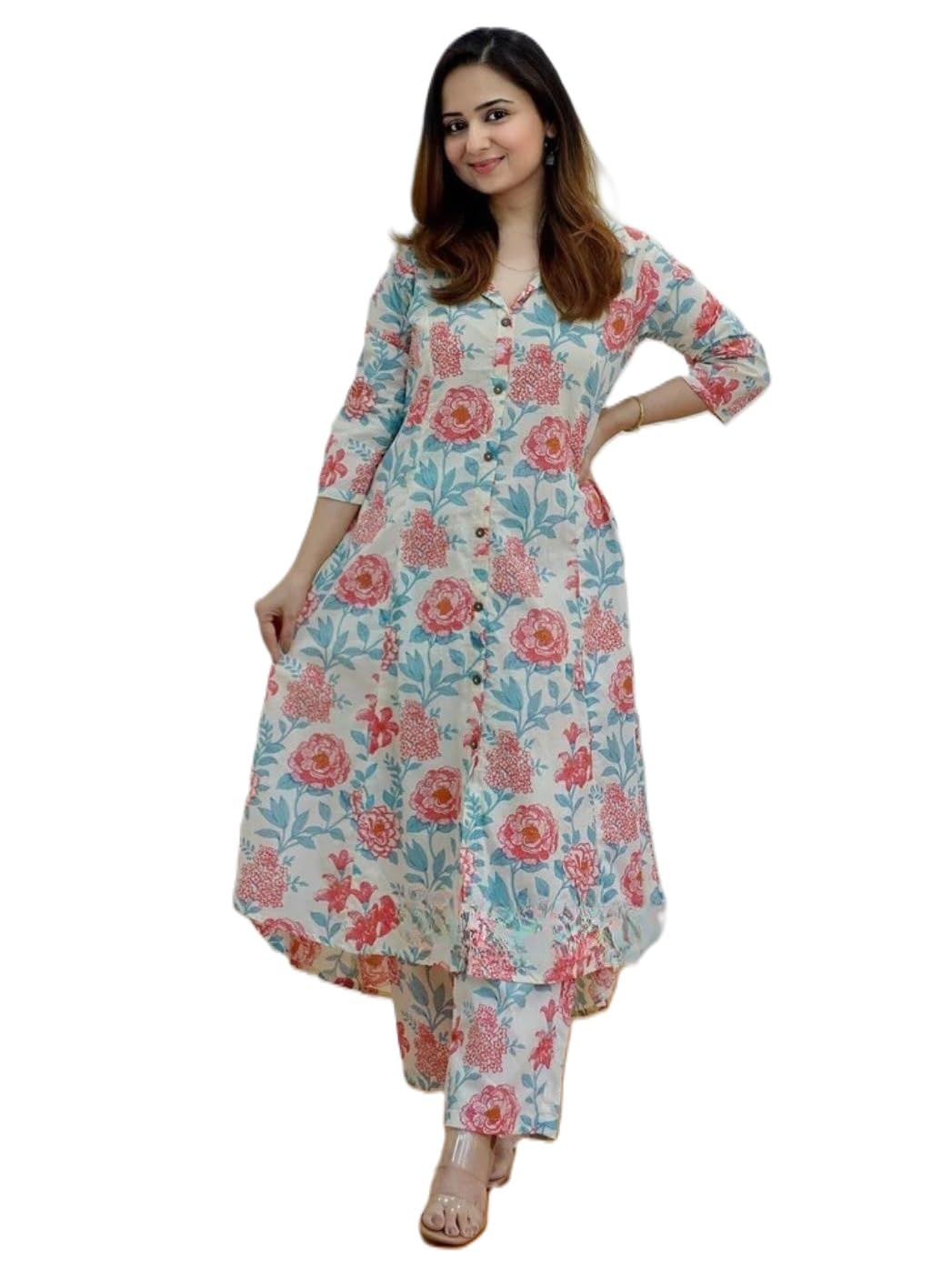 Leriya Fashion Ethnic Co Ord Set for Women | Kurta Set for Women | 2 Piece Kurta Set | Kurta with Pant for Women | Kurti and Pan
