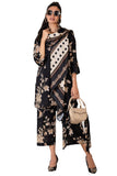 Anni Designer Women'S Cotton Blend Printed Kurta With Pant & Dupatta Co-Ord Set (Rabanee Black_M_Black_Medium),Black,M