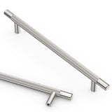 Asidrama 10 Pack 10 Inch(254mm) Brushed Satin Nickel Knurled Kitchen Cabinet Handles, Cabinet Pulls Kitchen Cabinet Hardware for