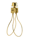 Creative Hobbies Lamp Shade Light Bulb Clip Adapter Clip on with Shade Attaching Finial Top, Gold Color