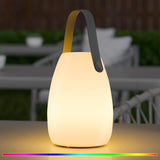 uuffoo Portable Outdoor Table Lamp - Dimmable Rechargeable Night Lights w/Remote and 7 RGB Colors, IP44 Water-Resistant Hanging 
