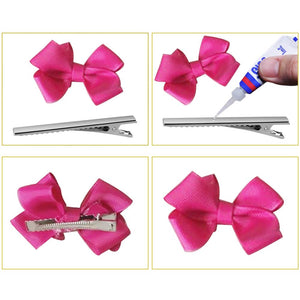100 Pcs Silver Alligator Hair Clips, 3 Inch and 1.6 Inch Metal Hairdressing Salon Hair Grip Flat Top with Teeth, 2 Sizes