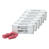Charles Leonard Small Latex-Free Synthetic Eraser, Pink, 36 Per Box, 6 Boxes (CHL71506-6)