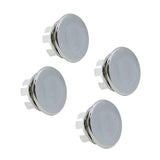 4 Pack Bathroom Basin Sink Round Tidy Trim Chrome Round Overflow Cover Rings Hole Replacement Ceramic Pots for Home,Sink,Bathroo