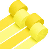 4 Crepe Paper Streamers Rolls, 328ft Pack of Yellow and Pastel Yellow Crepe Paper for Wedding Bridal Baby Shower Birthday Sunflo