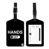 Nutcase Designer Luggage Travel Baggage Tags Set Of 2 With Name Card Inside Hands Off