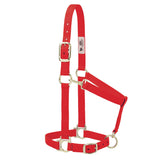 Weaver Leather Basic Adjustable Nylon Halter, Red, 1 Small Horse