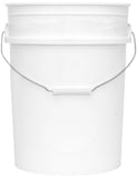 MKS Plastics 5-Gallon Bucket Only - No Lid Included, Made in USA, Food Grade BPA Free Plastic, Heavy Duty Multi-Use, Metal Handl