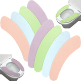 8 Pairs Bathroom Warmer Toilet Seat Cover Pads Washable and Reusable Toilet Seat Cushion Pad Warmer Cover Upgraded Cushion for W