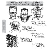 Stampers Anonymous CMS307 Tim Holtz Cling Stamps 7X8.5Monstrous