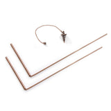 99.9% Pure Copper Dowsing Rods Kit- 2PCS 11.8 * 5.12 Inch Divining Rods+ Pendulum with Water Divining Witching, Energy Healing, 