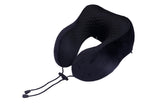 Ft Frequent Traveller Memory Foam Travel Neck Pillow Black Weightless Breathable Fabric With Snap Closure