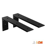 NEODROP 2-Pack 16 Inch Countertop Support Brackets, Heavy Duty L Brackets for Quartz/Wood/Laminate/Granite Countertops | 3/8 Thi