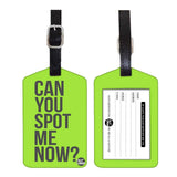 Nutcase Designer Luggage Travel Baggage Tags Set Of 2 With Name Card Inside Can U Spot Me Now