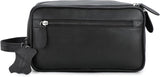 K London Toiletry Bag For Men Genuine Leather Travel Pouch||Travel Organiser||Portable Kit||Travel Kit||Shaving Organiser||Multi