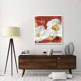 Washed Poppies (Red & Gold) I-Paper Art-42,,X42,,