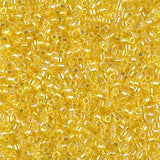 Miyuki Delica 11/0 Cylinder Seed Beads - Tr Yellow AB - DB0171 5 Grams