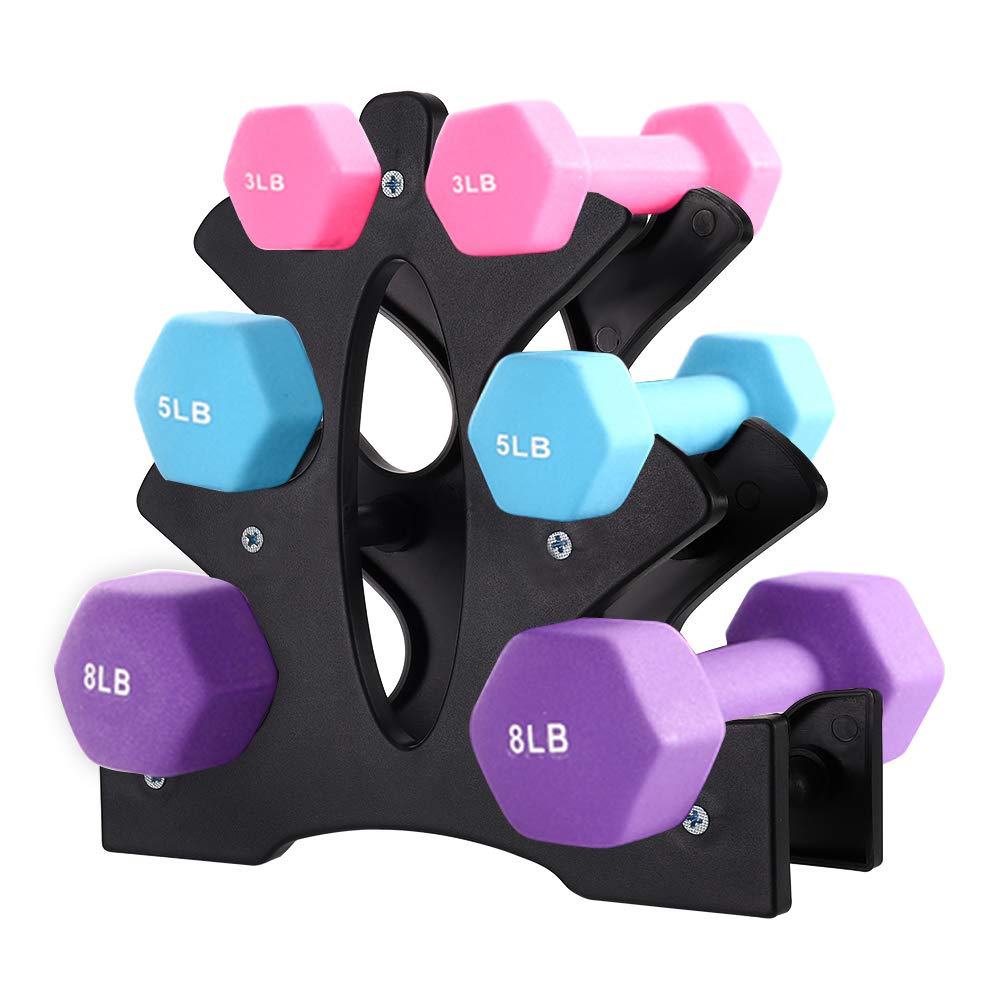 1 Pack Dumbbell Rack Stand-3 Tier Weight Rack for Dumbbells,Plastic Dumbbell Stand A Frame Triangle Small Weight Storage Shelves