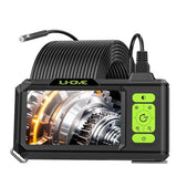 ILIHOME Dual Lens Borescope with Light, 1080P Industrial Endoscope Inspection Camera, 7.9mm IP67 Waterproof, Sewer Camera with 4