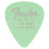 Fender Dura-Tone Delrin Guitar Picks 351 Shape, Surf Green, 0.58mm, 12-Pack