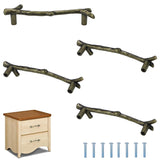 Tree Twig Drawer Knobs Vintage Dresser Door Knobs Zinc Alloy Pulls for Furniture Cabinets Cupboard Closet Handles Pull Knob 4 Pc