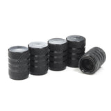 Tire Valve Stem Caps 5 pcs,Black Aluminum Alloy,Anodized Aluminum Tire Valve Cap Universal Fit for Cars/Motorcycles/Bikes, Anti-