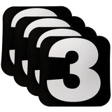 Spy Spot Mailbox Number Stickers White 3.5 x 3.5 (Number 3, Pack of 4) Reflective Mailbox Numbers for Outside, Vinyl, Waterproof