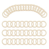 NBEADS 100 Pcs 40mm Unfinished Wood Pieces Rings Shape, Antique White Circle Ornaments Wood Linking Rings Blank Wooden Slices fo