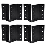 (4-Pack) 2 x 6 Heavy-Duty Steel Joist Hanger Bracket, Skewed Left 45 Degree, Face Mount Rafter Bracket for Floor Deck and Ceilin