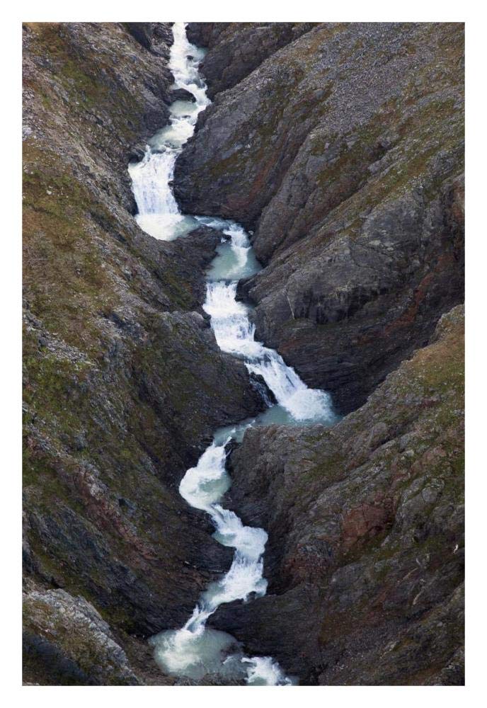 Split Creek Cascading Down Brabazon Range Above The Alsek River, Tongass National Forest, Yakutat, Alaska-Paper Art-22,,X32,,