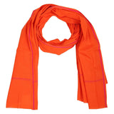 Vandana International Trader Pure 100% Cotton Saffron Gamcha Scarf For Male 300 Gsm Gomasa (Soft Towel Size Full Size) Bhagw