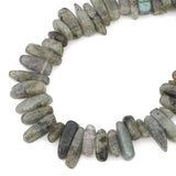 BEADIA Natural Black Spectrolite Irregular Teardrop Stone Beads 0.4-1.2 Loose Semi Gemstone Beads for Jewelry Making 15 Inch/Str