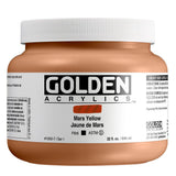 Heavy Body Acrylics by GOLDEN, Mars Yellow, 32 fl. oz. Jar, Professional Acrylic Paint, Opaque