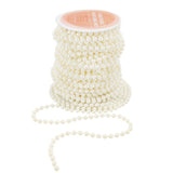 Crafts Faux White Pearl Beads Garland - 6mm 32 Yds/100 Ft Spool DIY Wedding Party & Christmas Tree Decoration (Creamy White)