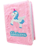 Krisus A6 Size Unicorn Fur Diary For Girls Cute Fur Notebook Personal Diary For Girl Kids Kanya Pujan Navratri Gift Birthday Ret
