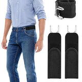 Aqify Buckleless Belt Hook Tactical Metal Hook Elastic Belt Unisex BuckleLess Invisible Waist Belts For Work & Edc