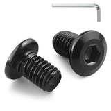 BNUOK M6-1.0 x 15mm Flat Head Hex Socket Cap Screws Bolts 100Pcs, M6 Bolt 304 Stainless Steel Black Zinc Plated, Full Thread, wi