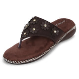 Ortho Joy Doctor Fancy Footwear For Women || Orthopedic Women'S Fancy Slipper/Sandal For Women,Dark Brown,5,B0CS2TQP29